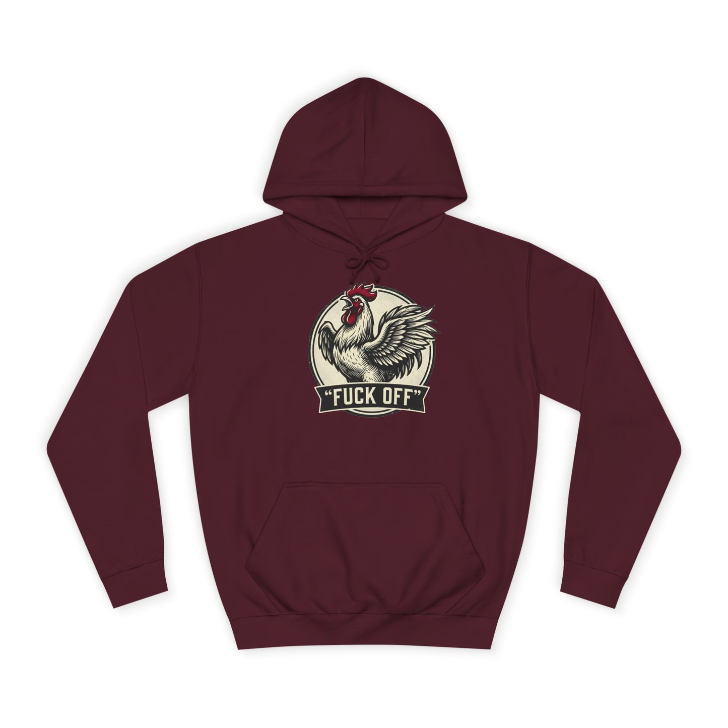 Hoodie mit Hahn ‚Fuck Off‘ Grafik – Pullover im Vintage-Farmhouse-Stil mit Attitüde