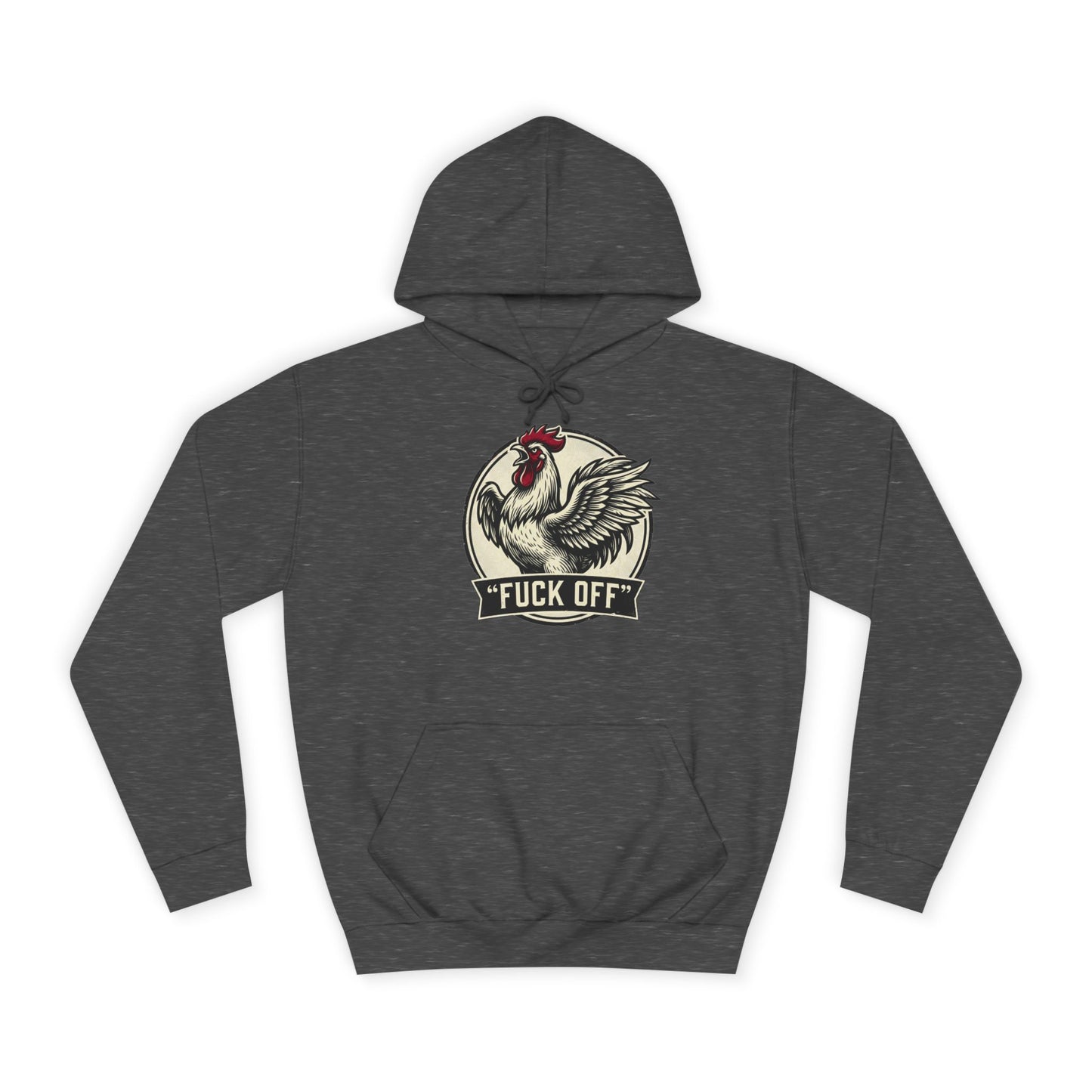 Hoodie mit Hahn ‚Fuck Off‘ Grafik – Pullover im Vintage-Farmhouse-Stil mit Attitüde