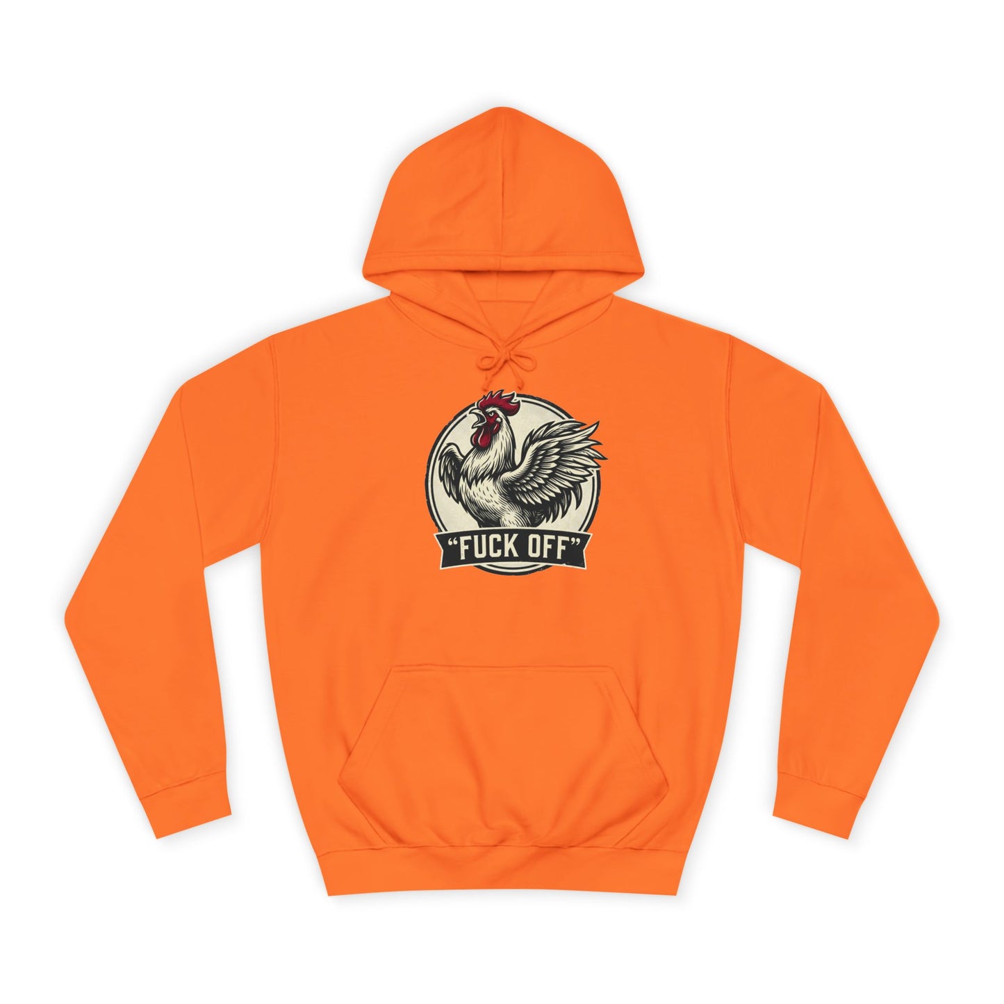 Hoodie mit Hahn ‚Fuck Off‘ Grafik – Pullover im Vintage-Farmhouse-Stil mit Attitüde