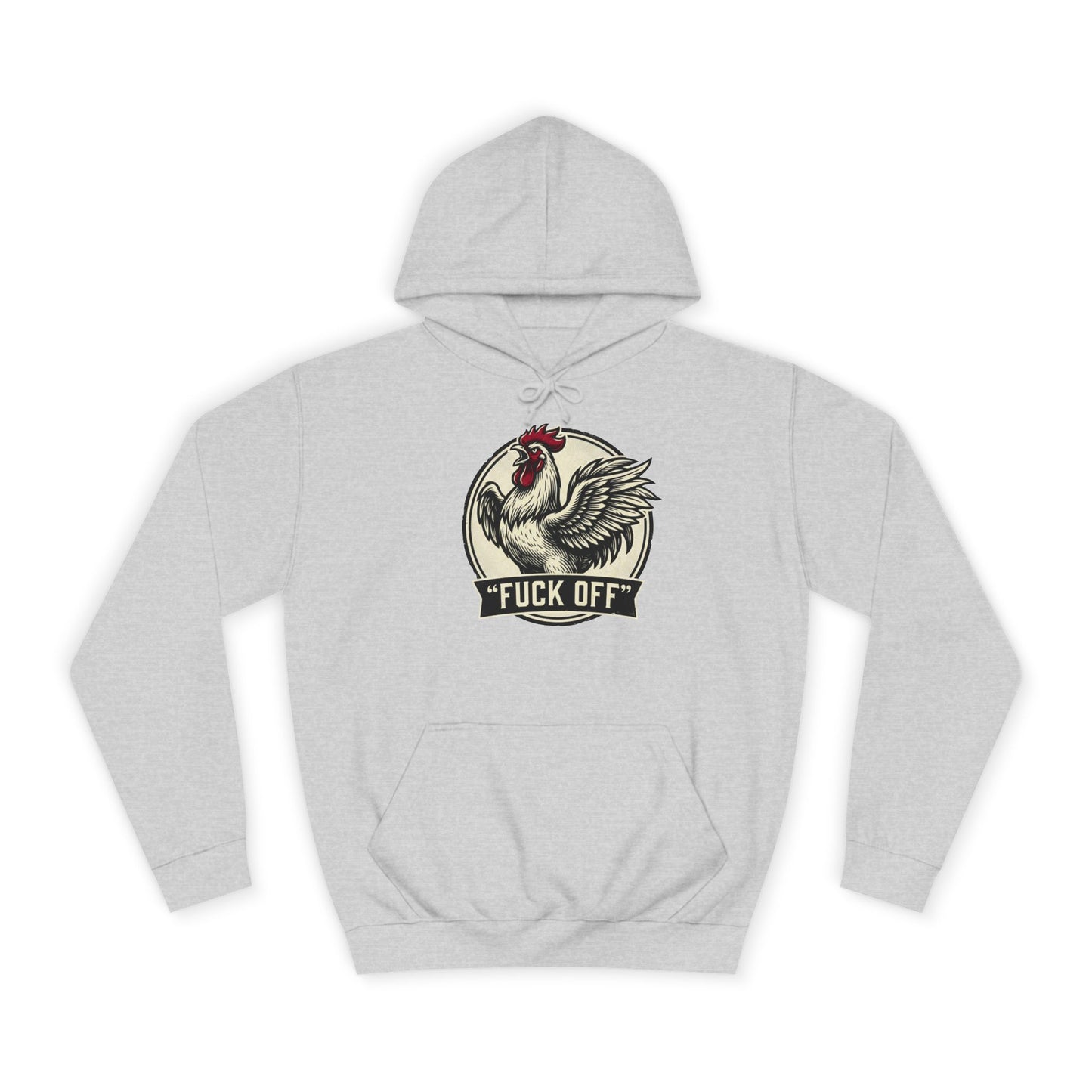 Hoodie mit Hahn ‚Fuck Off‘ Grafik – Pullover im Vintage-Farmhouse-Stil mit Attitüde