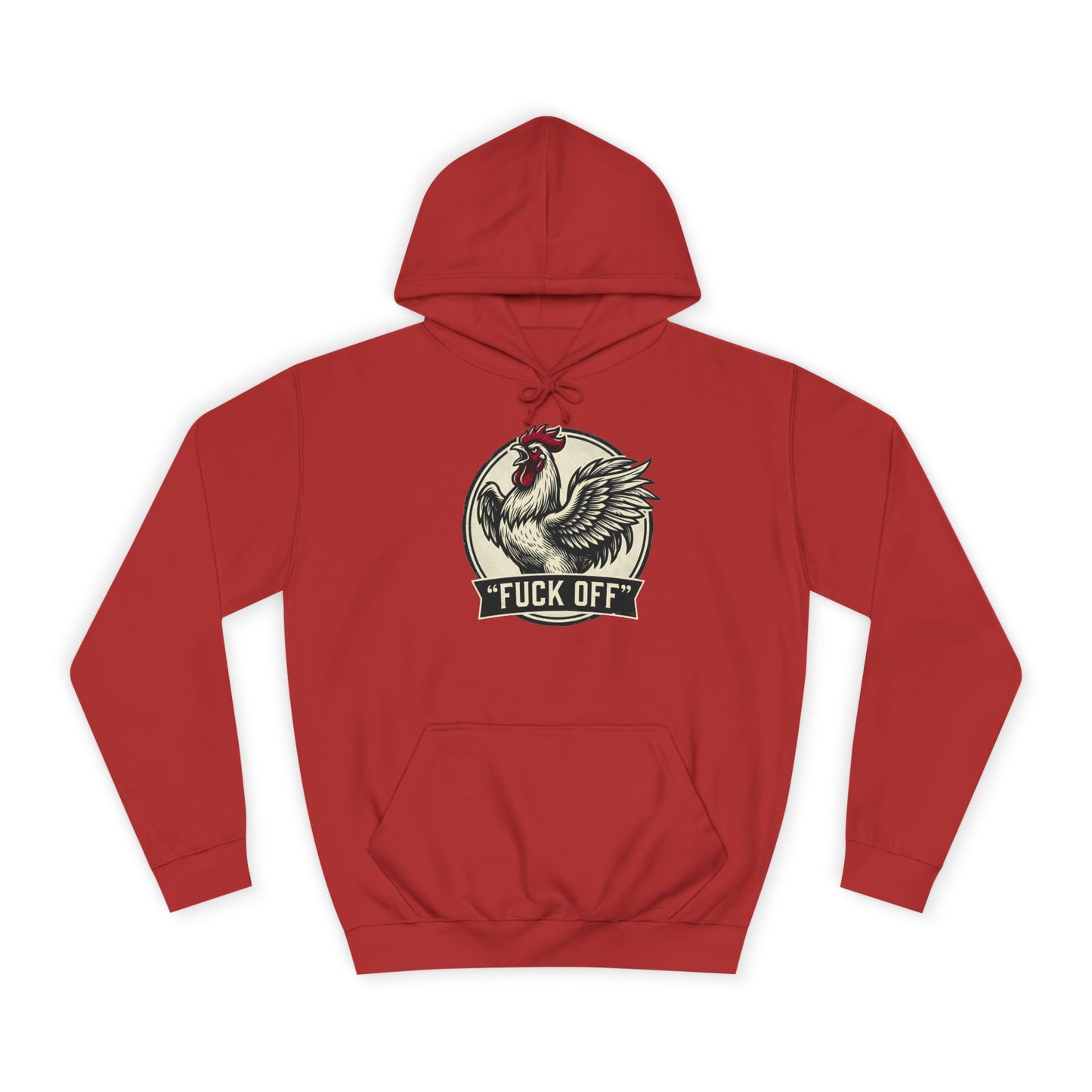 Hoodie mit Hahn ‚Fuck Off‘ Grafik – Pullover im Vintage-Farmhouse-Stil mit Attitüde