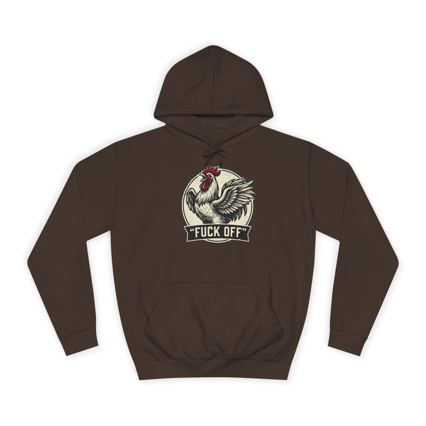 Hoodie mit Hahn ‚Fuck Off‘ Grafik – Pullover im Vintage-Farmhouse-Stil mit Attitüde
