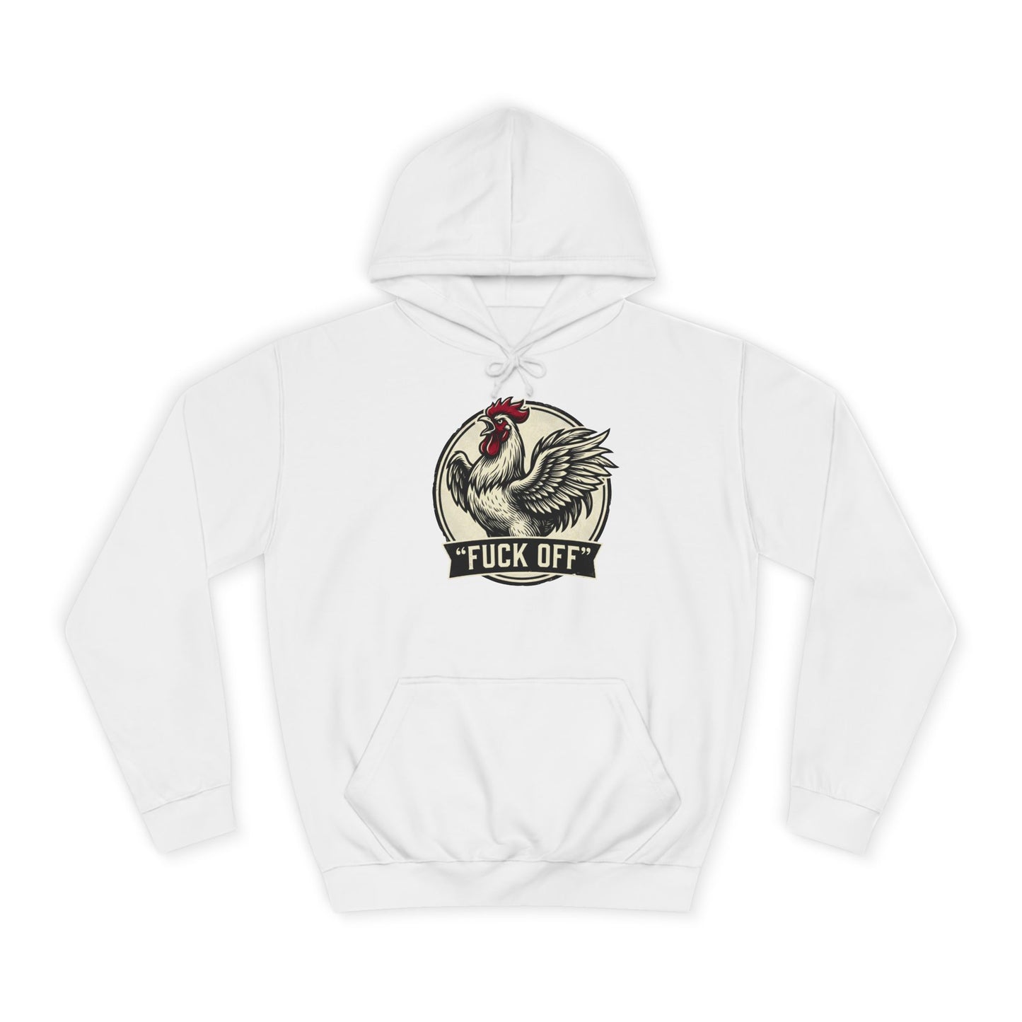Hoodie mit Hahn ‚Fuck Off‘ Grafik – Pullover im Vintage-Farmhouse-Stil mit Attitüde