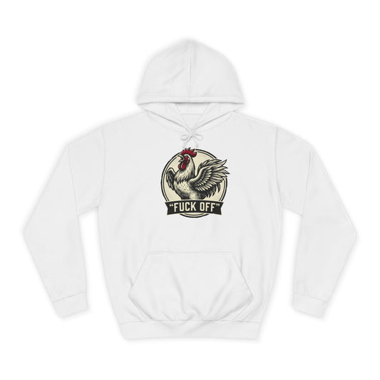 Hoodie mit Hahn ‚Fuck Off‘ Grafik – Pullover im Vintage-Farmhouse-Stil mit Attitüde